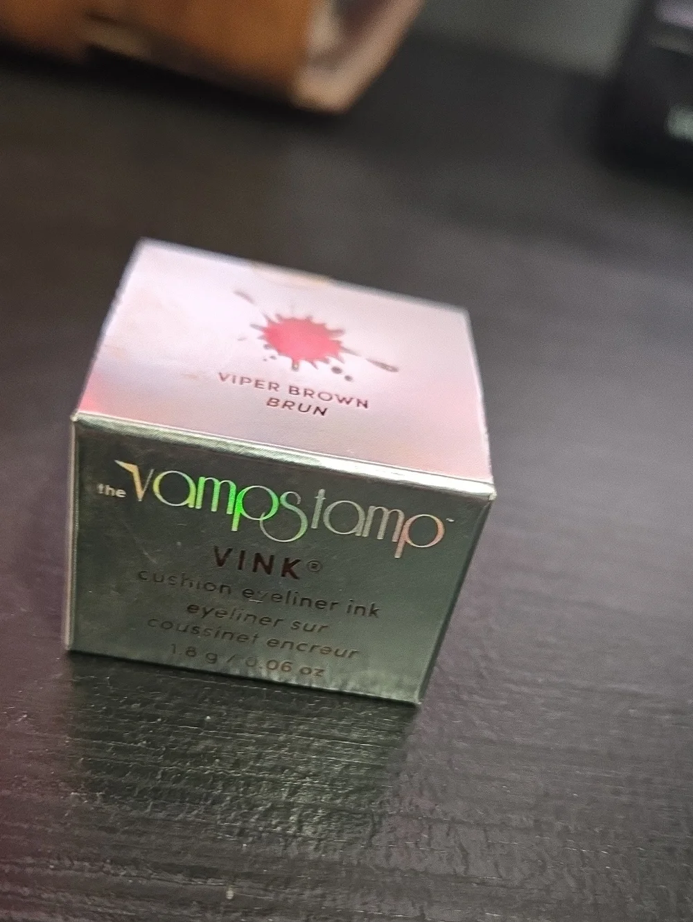 NWT...VAMPSTAMP VINK CUSHION EYELINER INK.. VIPER BROWN.. #8027